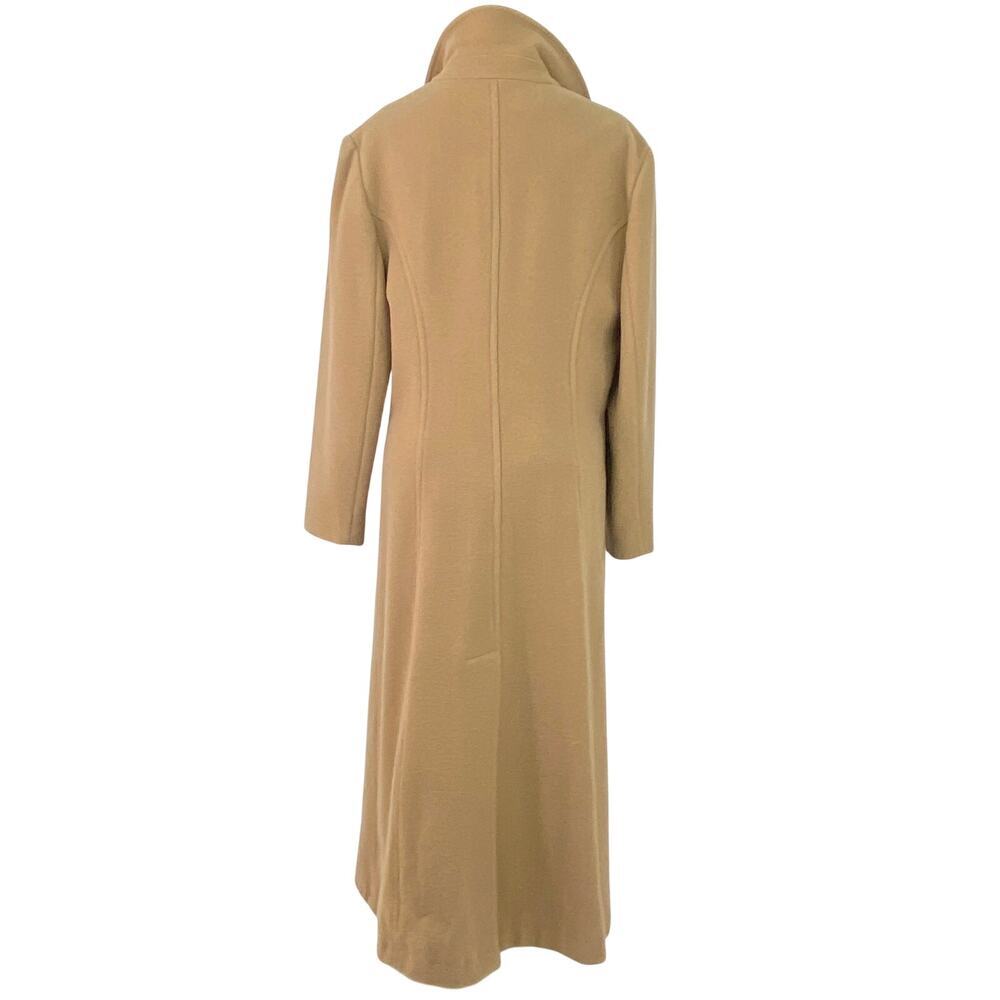 Vintage International Scene Camel Wool Long Double Breasted Maxi Coat Large - Picture 7 of 14